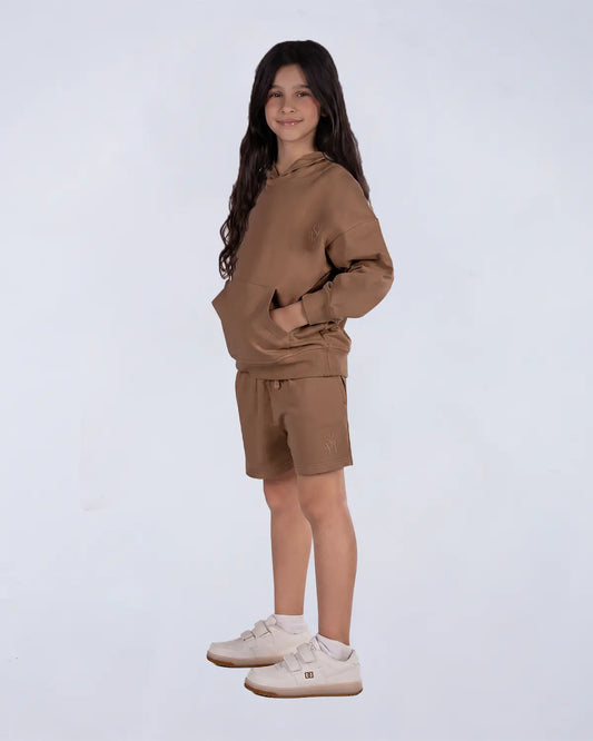 Everyday Set (Hoodie + Tee + Shorts) - Chocolate Brown (Coming soon)