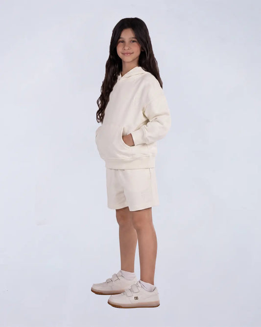 Everyday Set (Hoodie + Tee + Shorts) - Ivory Cream (Coming soon)
