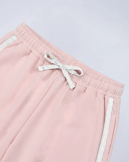 Cozy Track Pants - Soft Pink