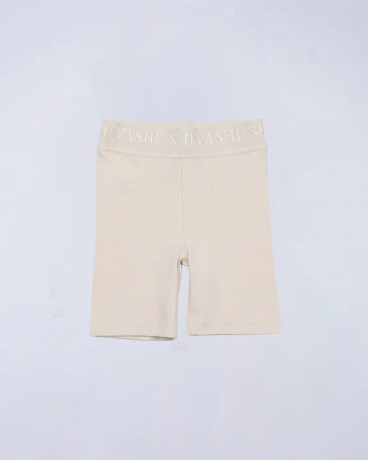 Logo Set (Tee + Bike Shorts) - Camel Beige