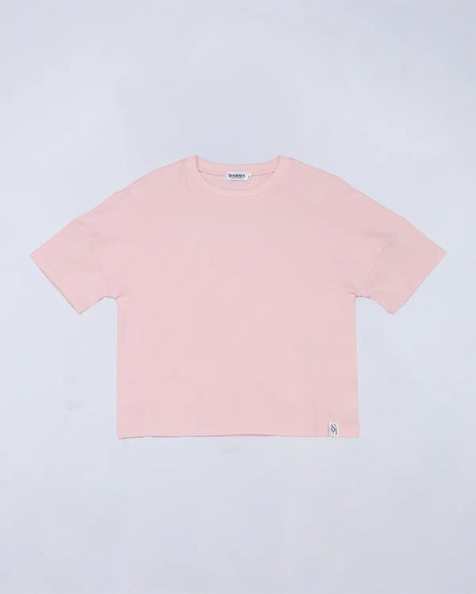 Logo Set (Tee + Bike Shorts) - Soft Pink