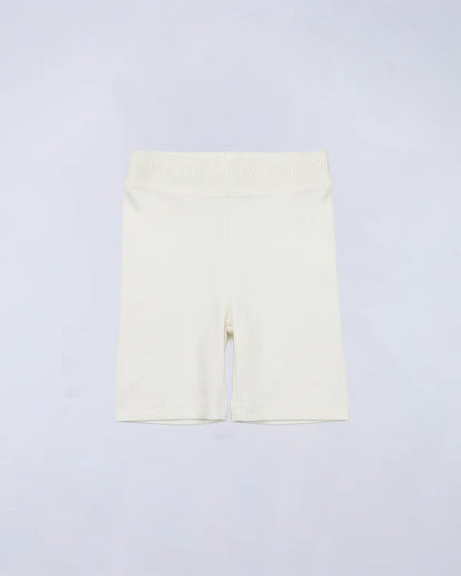 Logo Set (Tee + Bike Shorts) - Ivory Cream