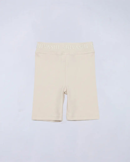 Logo Set (Tee + Bike Shorts) - Camel Beige