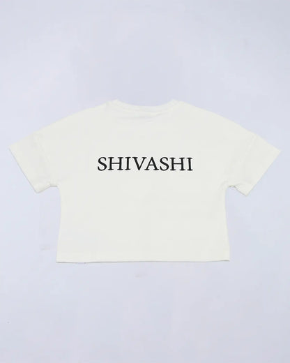 Logo Set (Tee + Bike Shorts) - Ivory Cream