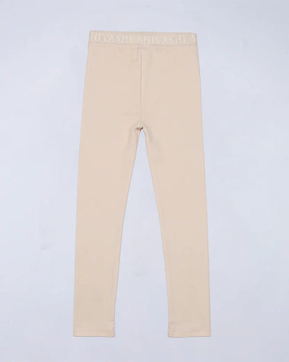 Logo Set (Tee + Leggings) - Camel Beige